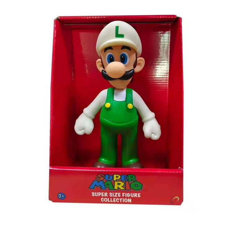 Mari0 White Hat Luigi PVC Figures 8 Inch Collectible Action