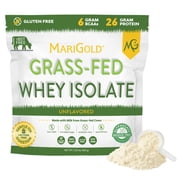 MariGold Grass-Fed Whey Isolate Protein Powder Unflavored 2LB - Cold Processed, Undenatured, Non-GMO, rBGH Free