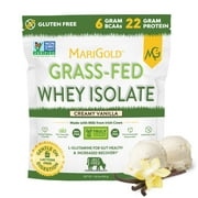 MariGold Whey Isolate Protein Powder - Vanilla 1LB, Cold Processed, rBST Free, Non-GMO