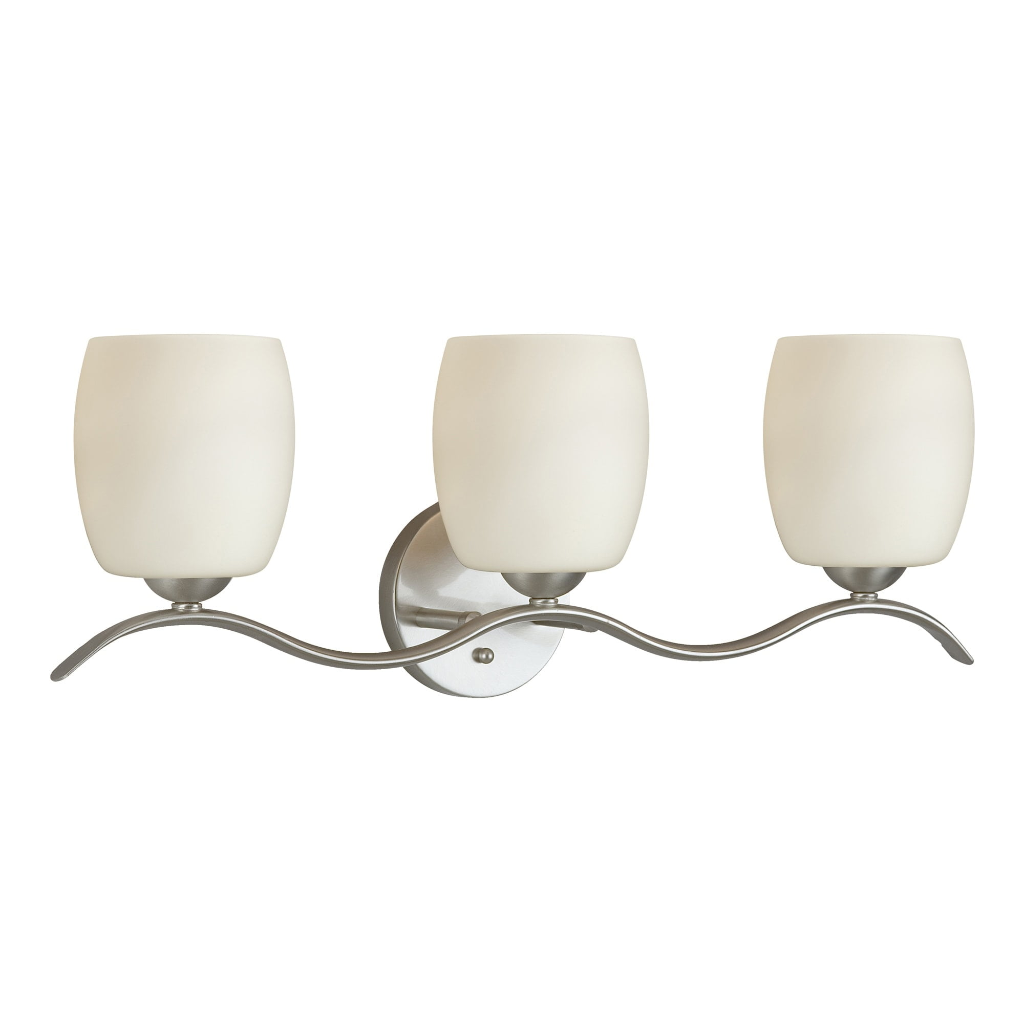 Maria 24" Brushed Nickel Bath Vanity Light with Satin Opal Glass