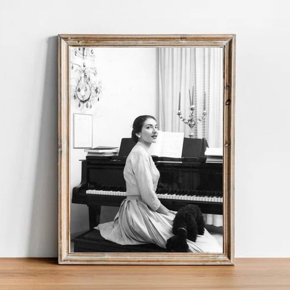 Maria Callas Vintage Photograph - Opera Art Poster- Wall Art Print, 8x12 UNFRAMED