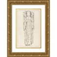 thumbnail image 1 of Maria Denman 13x18 Gold Ornate Wood Frame and Double Matted Museum Art Print Titled - Bishop Wulstan, in Worcester Cathedral (1829), 1 of 4