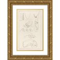 thumbnail image 1 of Maria Denman 13x18 Gold Ornate Wood Frame and Double Matted Museum Art Print Titled - Drapery, Published 1829, 1 of 4