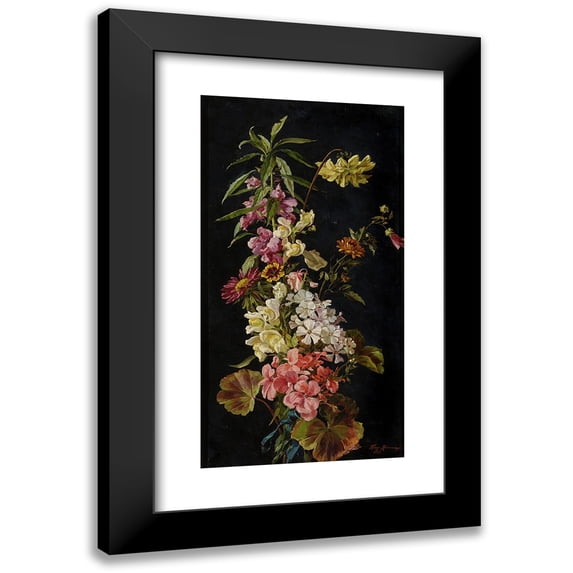 Maria Klass-Kazanowska 9x14 Black Modern Framed Museum Art Print Titled - Flowers (1895)