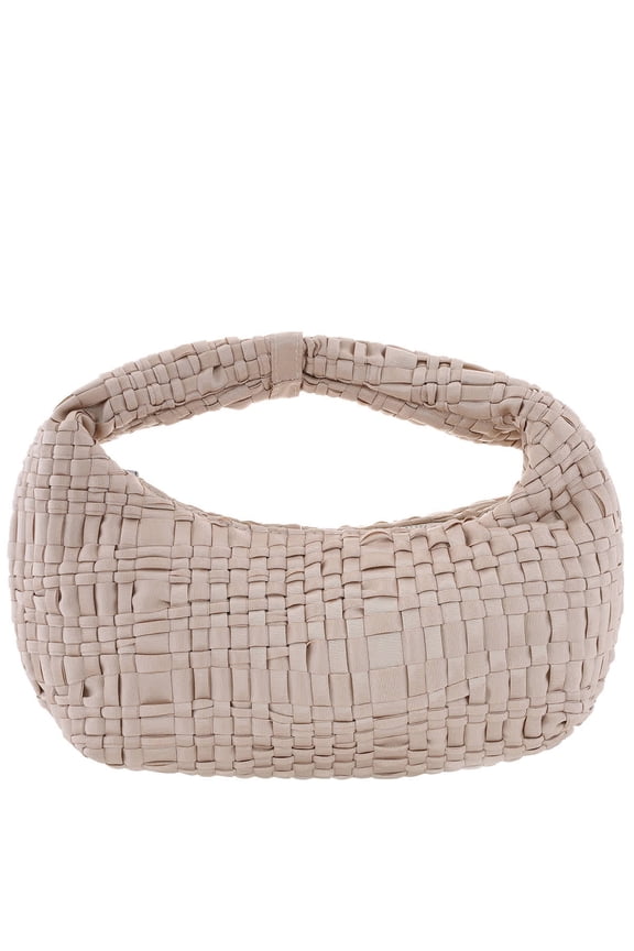 Rebirth Woven Ribbon Top-Handle Bag