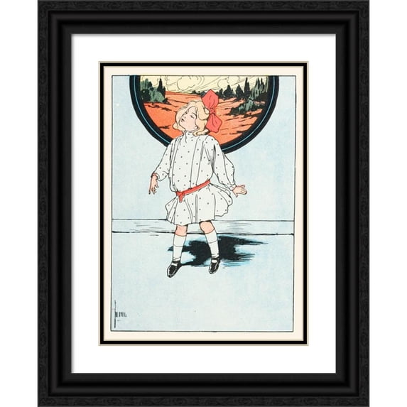 Maria Louise Kirk 14x18 Black Ornate Wood Framed Double Matted Museum Art Print Titled - He Began with His Hands and Naiis to Dig Up the Earth that He Had Watered (1916)
