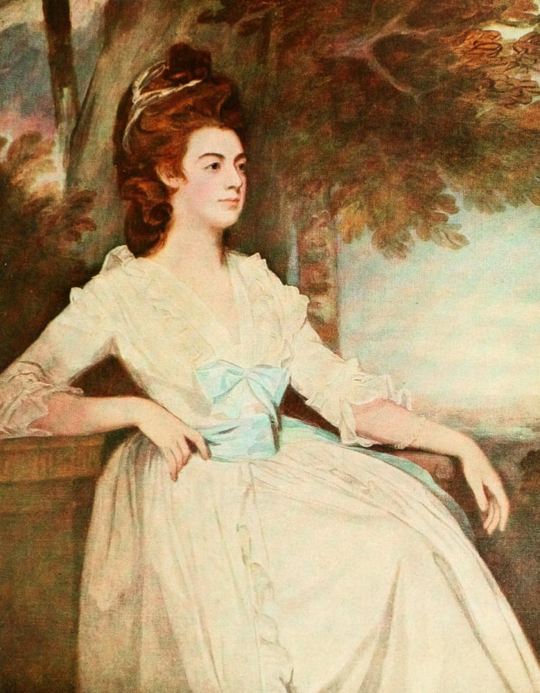 Maria Margaret Clavering later Lady Mary Canvas Art - George Romney (24 x 36)