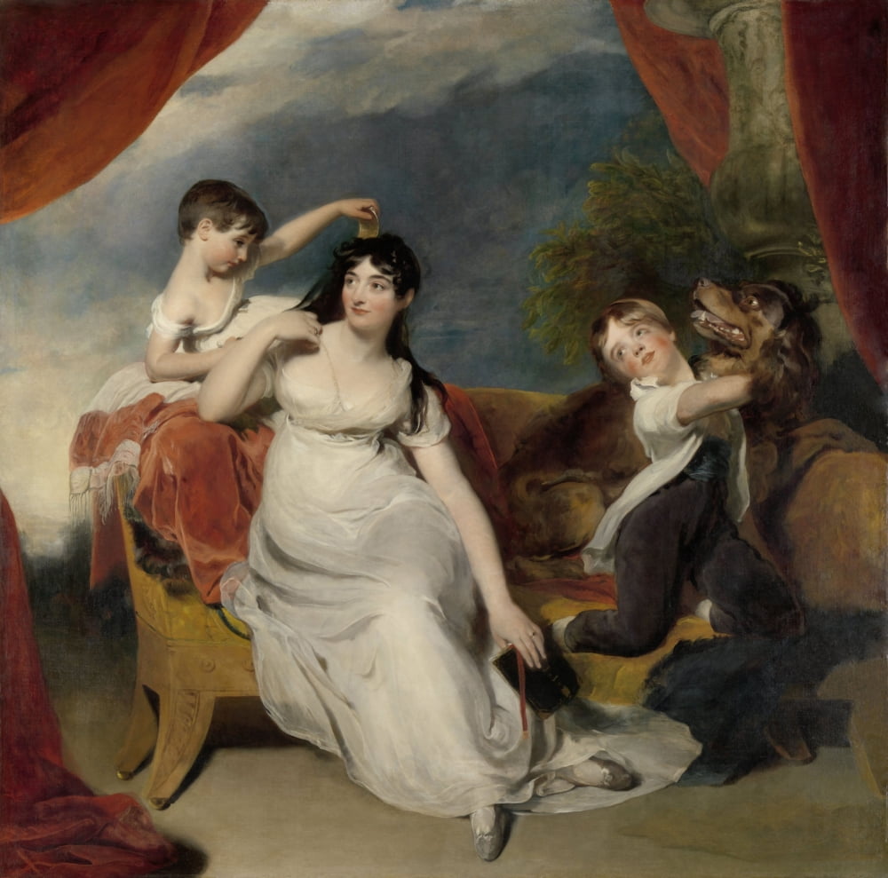 Maria Mathilda Bingham With Two Of Her Children Canvas Art - (24 x 18)