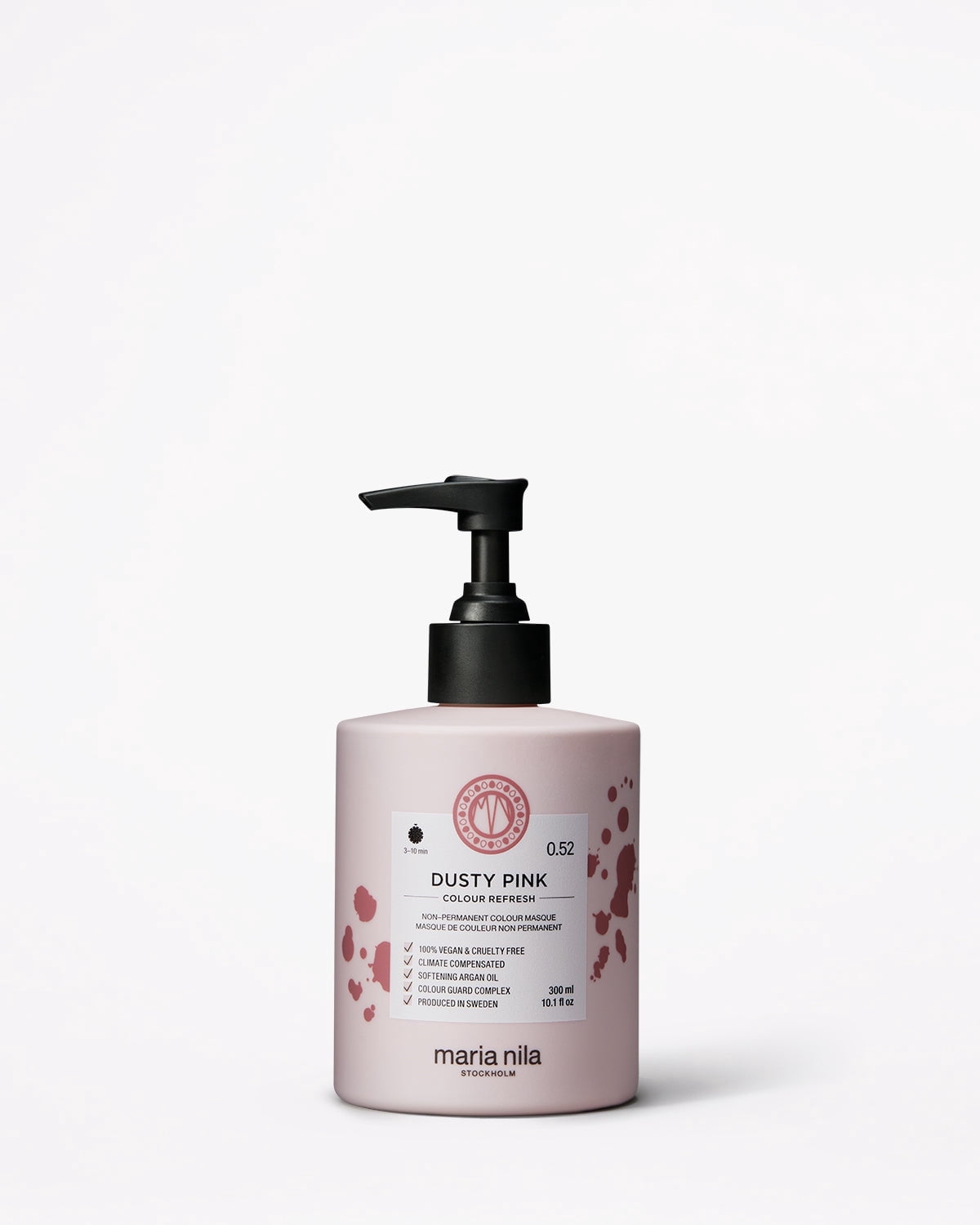 Maria Nila Colour Refresh, Dusty Pink 10.1 Fl Oz, Dark Pink Pastel Hair Mask, Semi-Permanent Pigments, 100% Vegan & Sulfate/Paraben free