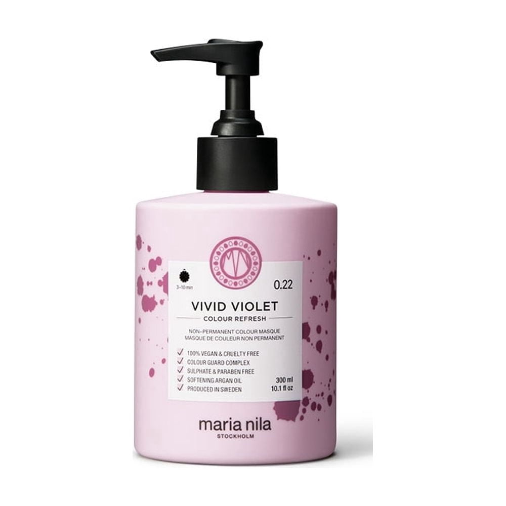 Maria Nila Colour Refresh, Vivid Violet 10.1 Fl Oz, Purple Hair Mask, Semi-Permanent Pigments, 100% Vegan & Sulfate/Paraben free