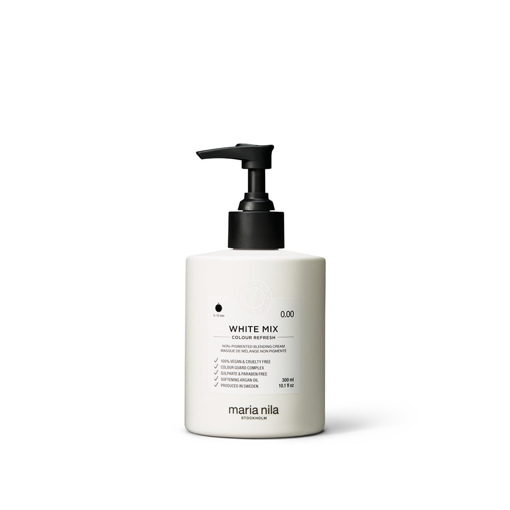 Maria Nila Colour Refresh, White Mix 10.1 Fl Oz, Non-pigment Hair Mask, Brings out Pastel Colours when mixed other colours, 100% Vegan & Sulfate/Paraben free