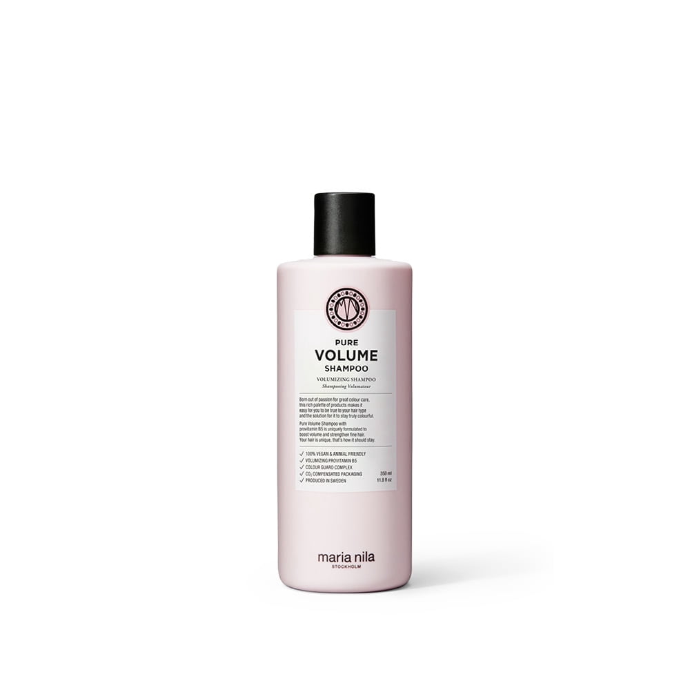 Maria Nila Pure Volume, Shampoo 11.8 Fl Oz, Vitamin B5 Gives Volume to Thin & Fine Hair, 100% Vegan & Sulfate/Paraben free