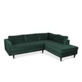 thumbnail image 1 of Maria Pillow Back Velvet Upholstered Right-Facing Sectional in Green, 1 of 5