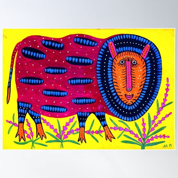 Maria Prymachenko Mp Animal Poster Wall Art, Modern Wall Decor For Living Room Bedroom, 8x12 UNFRAMED