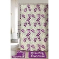 thumbnail image 1 of Maria Purple & Gray 15-Piece Bathroom Accessory Set 2 Bath Mats Shower Curtain & Rings, 1 of 1