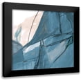 thumbnail image 1 of Maria, Robin 12x12 Black Modern Framed Museum Art Print Titled - Blue on White Abstract II, 1 of 5