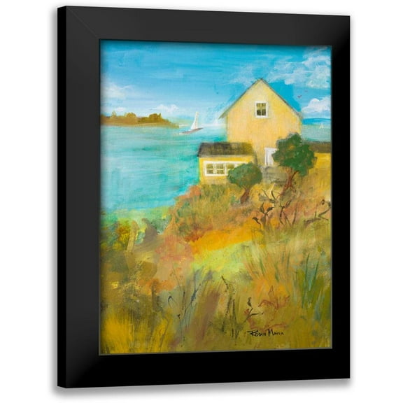 Maria, Robin 12x14 Black Modern Framed Museum Art Print Titled - Home By the Sea