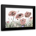 thumbnail image 1 of Maria, Robin 14x12 Black Modern Framed Museum Art Print Titled - Victory Pink Poppies II, 1 of 5