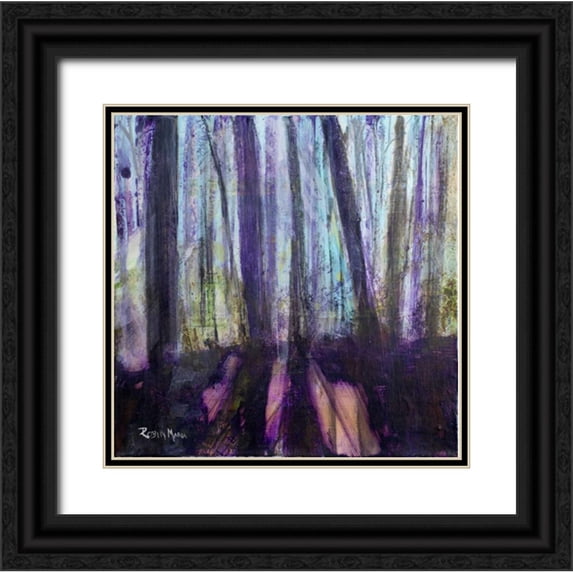 Maria, Robin 15x15 Black Ornate Wood Framed with Double Matting Museum Art Print Titled - Moody Woods