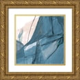 thumbnail image 1 of Maria, Robin 15x15 Gold Ornate Wood Framed with Double Matting Museum Art Print Titled - Blue on White Abstract II, 1 of 4