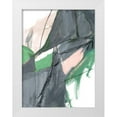 thumbnail image 1 of Maria, Robin 19x24 White Modern Wood Framed Museum Art Print Titled - Rare Green and Gray Abstract II, 1 of 4