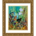 thumbnail image 1 of Maria, Robin 20x24 Gold Ornate Wood Framed with Double Matting Museum Art Print Titled - Growing Garden, 1 of 4