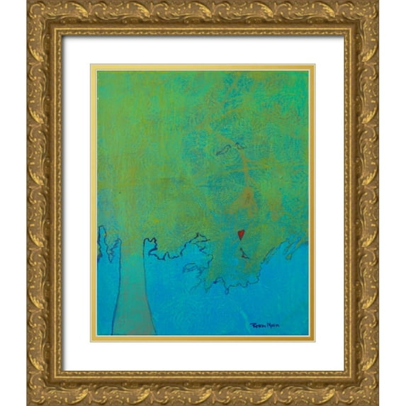 Maria, Robin 20x24 Gold Ornate Wood Framed with Double Matting Museum Art Print Titled - The Love Tree