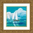 thumbnail image 1 of Maria, Robin 26x26 Gold Ornate Wood Framed with Double Matting Museum Art Print Titled - Regatta Winds II, 1 of 4
