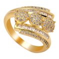 thumbnail image 1 of Maria Statement Engagement Bridal Ring Gold Plated Womens Ginger Lyne Collection, 1 of 5