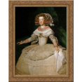 thumbnail image 1 of Maria Teresa of Spain (with 'the two watches') 20x24 Gold Ornate Wood Framed Canvas Art by Velazquez, Diego Rodriguez de Silva, 1 of 2