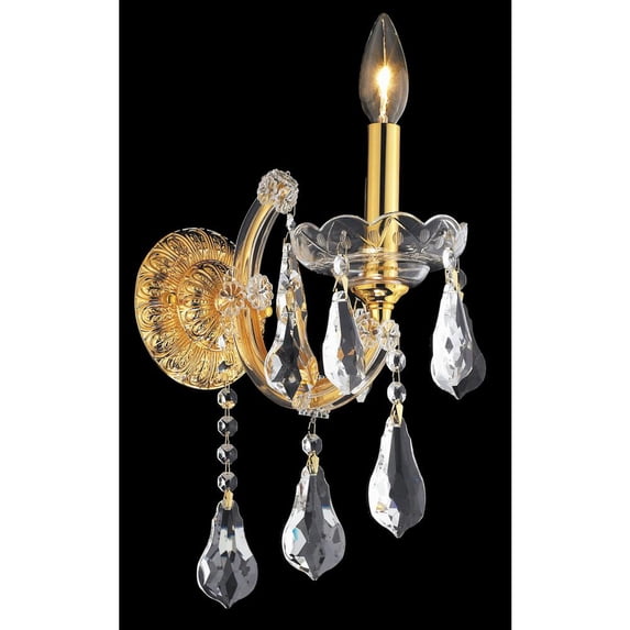 Maria Theresa 1 light Gold Wall Sconce Clear Royal Cut Crystal