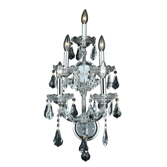 Maria Theresa 5 light Chrome Wall Sconce Clear Royal Cut Crystal