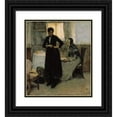 thumbnail image 1 of Maria Wiik 20x22 Black Ornate Framed Double Matted Museum Art Print Titled: Out into the World (1889), 1 of 5
