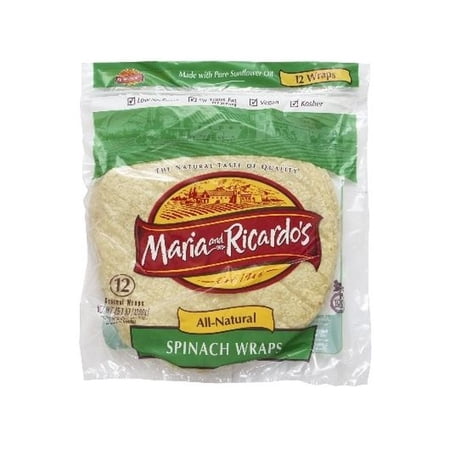 Maria and Ricardos Spinach Flour Tortilla, 45.7 Ounce -- 10 per case