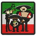 thumbnail image 1 of Mariachi Band Mexican Musical Group Applique Multi-Color Embroidered Hook & Loop Patch - 3.5 Inch Large, 1 of 5