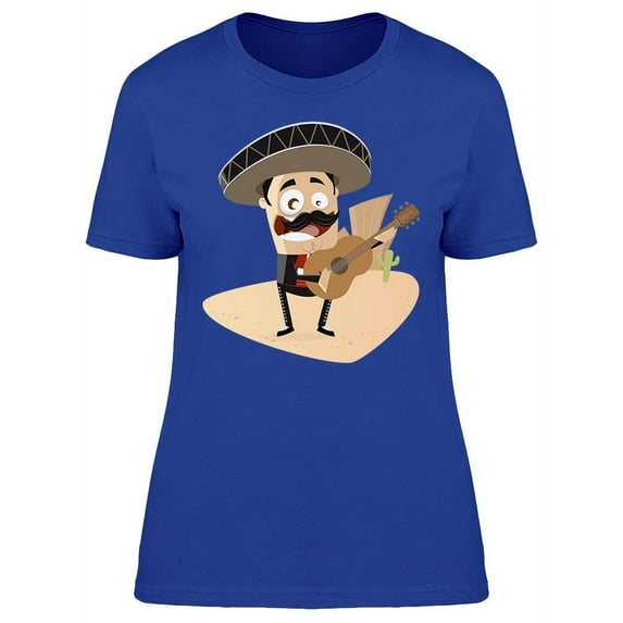 Mariachi Singer With A Guitar T-Shirt Women -Image by Shutterstock, Female XX-Large
