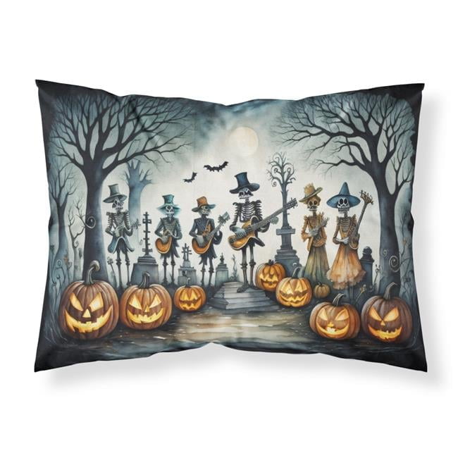 Mariachi Skeleton Band Spooky Halloween Fabric Standard Pillowcase