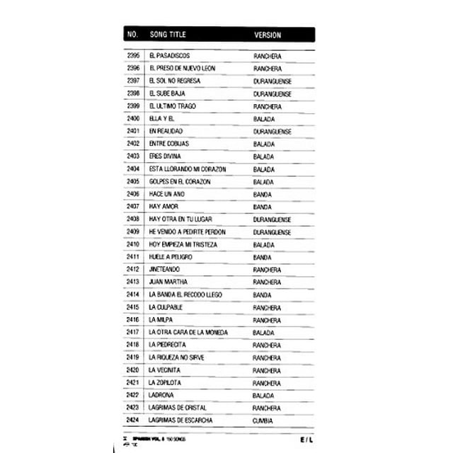 Mariachi Spanish Song Chip for ENTERTECH MAGIC SING Karaoke MIC Magic