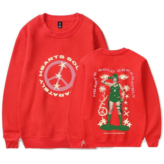 Mariah The Scientist Peace Crewneck Sweatshirts Hearts Sold Separately Women Men Long Sleeve Tee