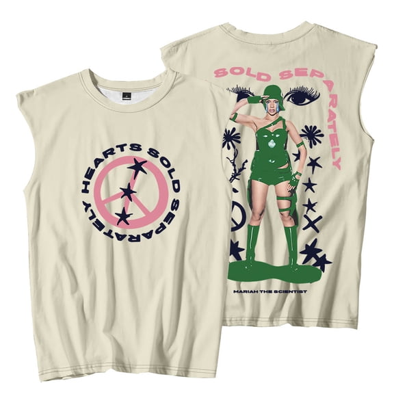 Mariah The Scientist Peace Sleeveless T-Shirts Hearts Sold Separately Tour Merch Women Men Tank Tops