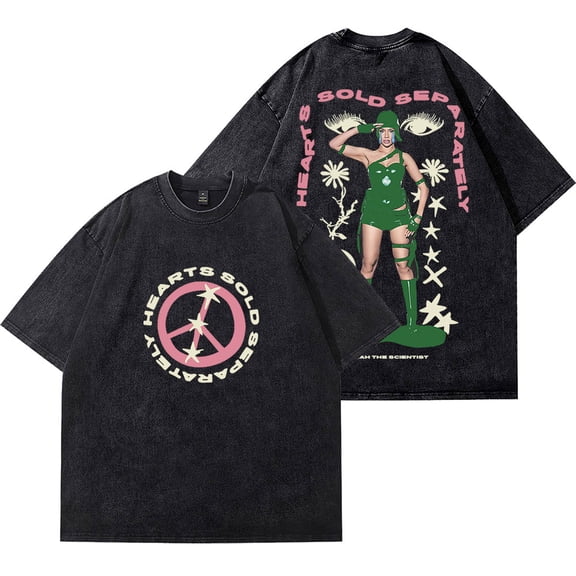 Mariah The Scientist Peace Wash T-Shirts Hearts Sold Separately Tour Women Men Cotton Short Sleeve