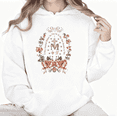 thumbnail image 1 of Marian Floral Scriptural Graphic Commuting Tee T-Shirt Top Print Hooded long-sleeved White S-2XL, 1 of 6