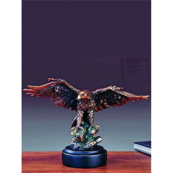 Marian Imports F11106 8 x 11.5 in.Treasure of Nature Howling Bronze Eagle Statue