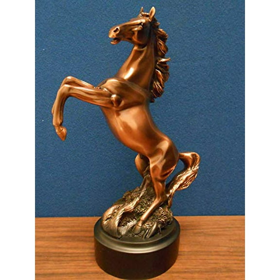 Marian Imports F13105 8.55 x 13 in.Treasure of Nature Howling Bronze Rearing Horse Statue