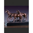 thumbnail image 1 of Marian Imports F53165 Three Horses Grazing Bronze Plated Resin Sculpture, 1 of 1