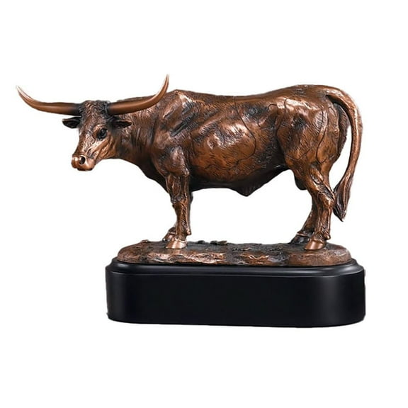 Marian Imports F53171 Texas Longhorn Bronze Plated Resin Sculpture