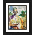 thumbnail image 1 of Marian Kopf 12x14 Black Ornate Wood Framed Double Matted Museum Art Print Titled: Autoportret (1950), 1 of 5