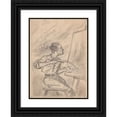 thumbnail image 1 of Marian Kopf 14x18 Black Ornate Wood Framed Double Matted Museum Art Print Titled - Self -Portrait at the Easel (1946), 1 of 5
