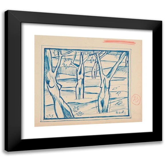 Marian Kopf 23x20 Black Modern Framed Museum Art Print Titled - Sad (1959)