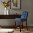 thumbnail image 1 of Marian Tufted Counter Stool Navy See below, 1 of 4